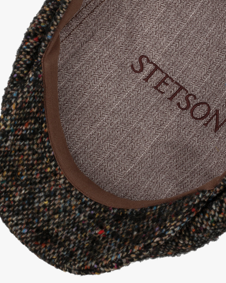 Stetson Hatteras Donegal Wool Flat Cap - Black