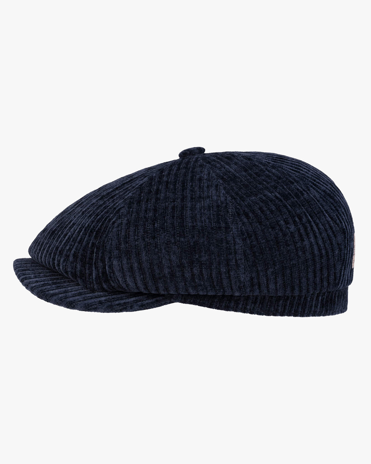 Stetson Hatteras Corduroy Jersey Flat Cap - Navy / Gun Metal