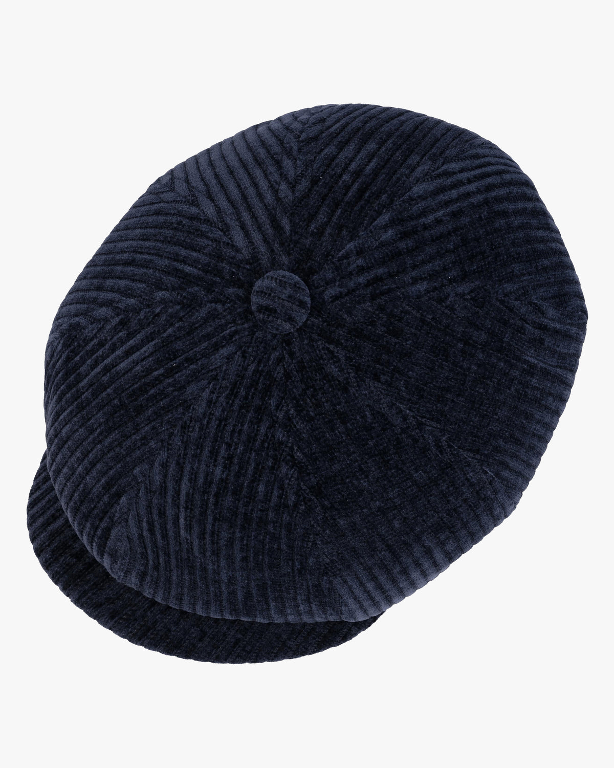 Stetson Hatteras Corduroy Jersey Flat Cap - Navy / Gun Metal