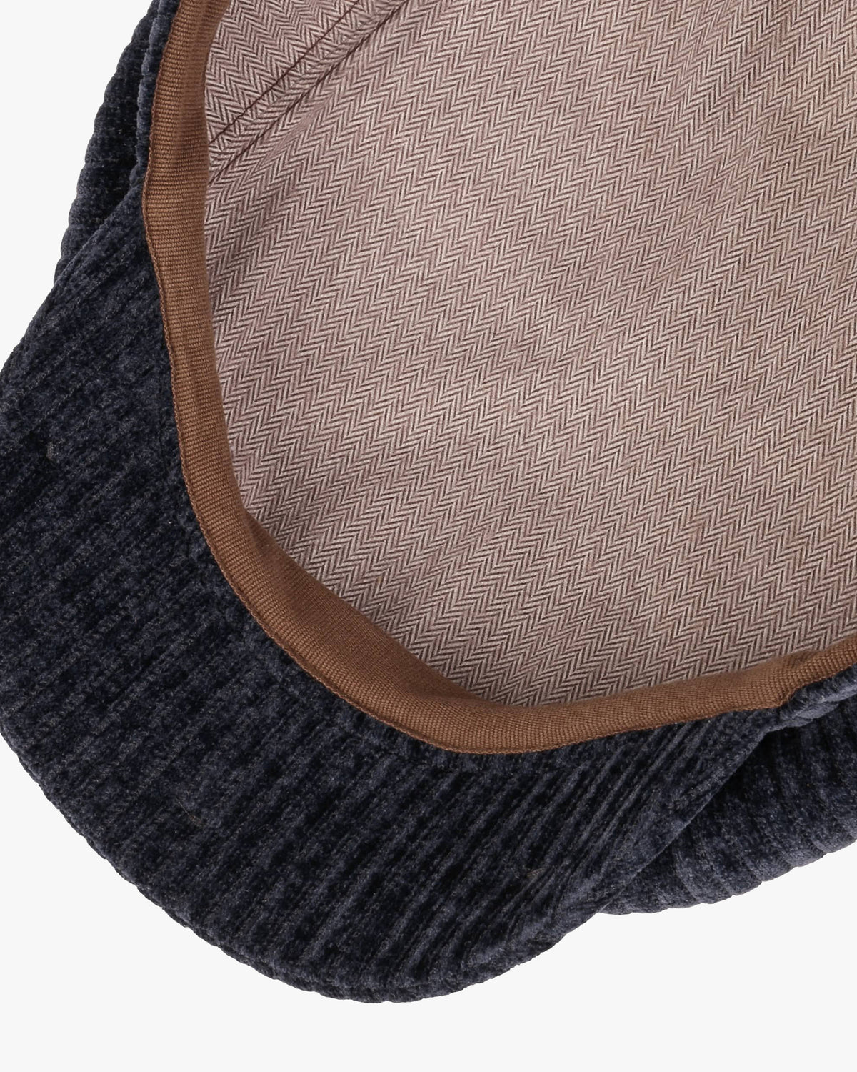 Stetson Hatteras Corduroy Jersey Flat Cap - Navy / Gun Metal