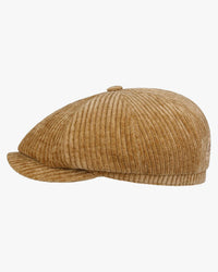 Stetson Hatteras Corduroy Jersey Flat Cap - Beige