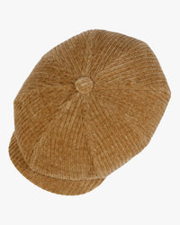 Stetson Hatteras Corduroy Jersey Flat Cap - Beige