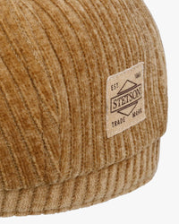 Stetson Hatteras Corduroy Jersey Flat Cap - Beige