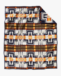 Pendleton Jacquard Napped Robe Wool Blanket - Harding Navy | Pendleton Miscellaneous | JEANSTORE