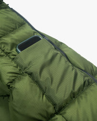 Crescent Down Works Ripstop Hooded Down Sweatshirt - Green