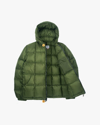 Crescent Down Works Ripstop Hooded Down Sweatshirt - Green