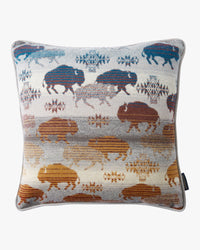 Pendleton Jacquard 18x18 Wool Pillow - Prairie Rush Hour Grey | Pendleton Miscellaneous | JEANSTORE