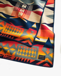 Pendleton Jacquard Unnapped Robe Wool Blanket - Fire Legend Sunset