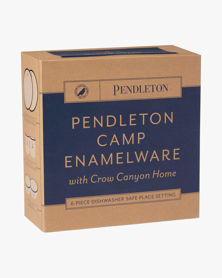 Pendleton Camp Enamelware Set Of Two - Ivory