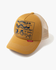 Studio D'Artisan 7582 Mesh Trucker Cap - Yellow / Beige