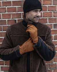 Hestra Atle Nubuck Leather Gloves - Cork | Hestra Gloves | JEANSTORE