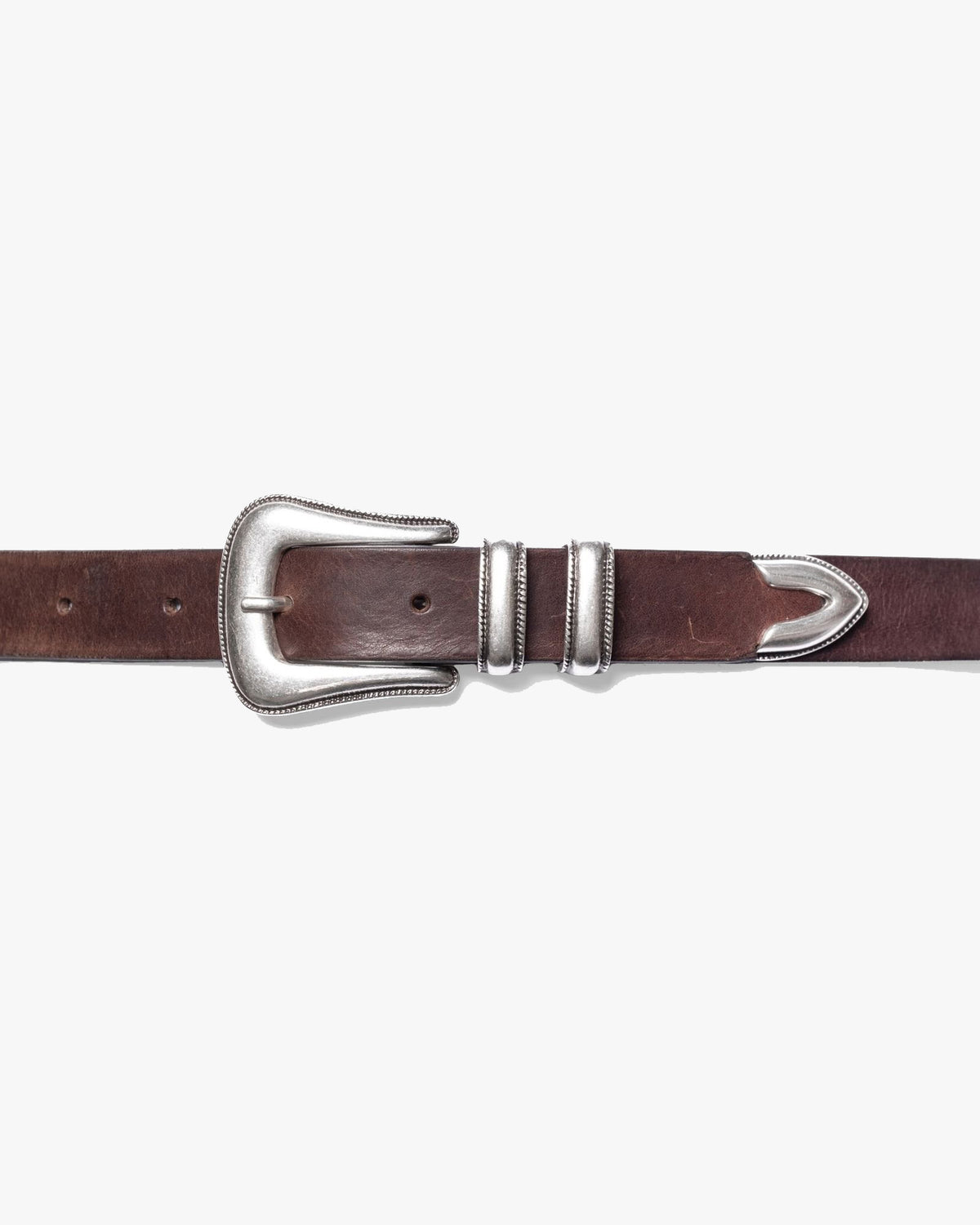 Nudie Jeans Western Silver Belt - Dark Brown | Nudie Jeans Belts | JEANSTORE