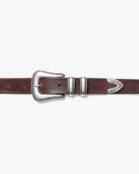 Nudie Jeans Western Silver Belt - Dark Brown | Nudie Jeans Belts | JEANSTORE