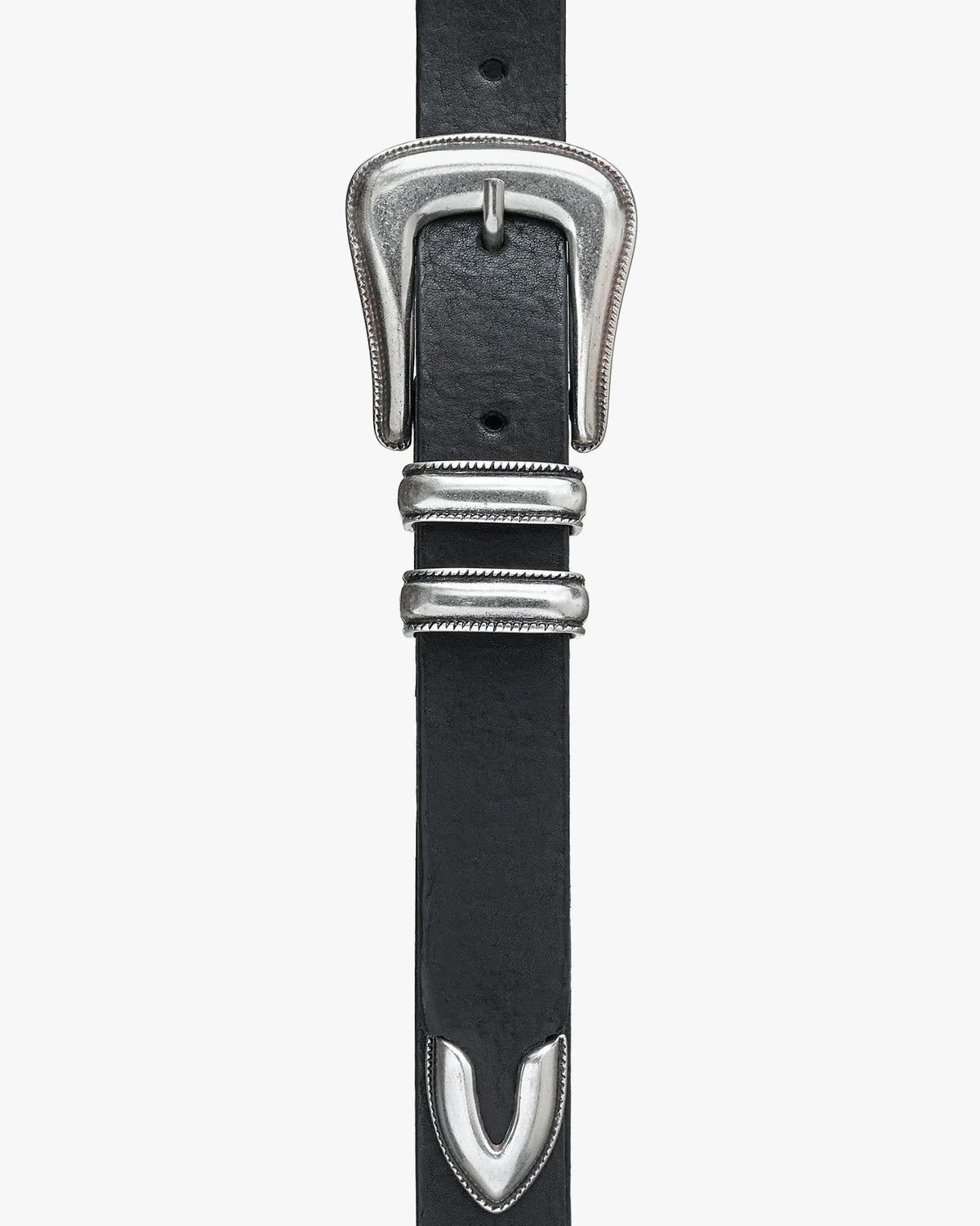 Nudie Jeans Western Silver Belt - Black | Nudie Jeans Belts | JEANSTORE