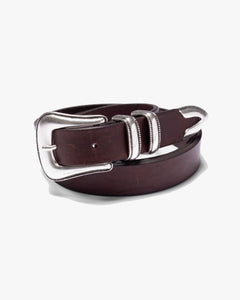 Nudie Jeans Western Silver Belt - Dark Brown