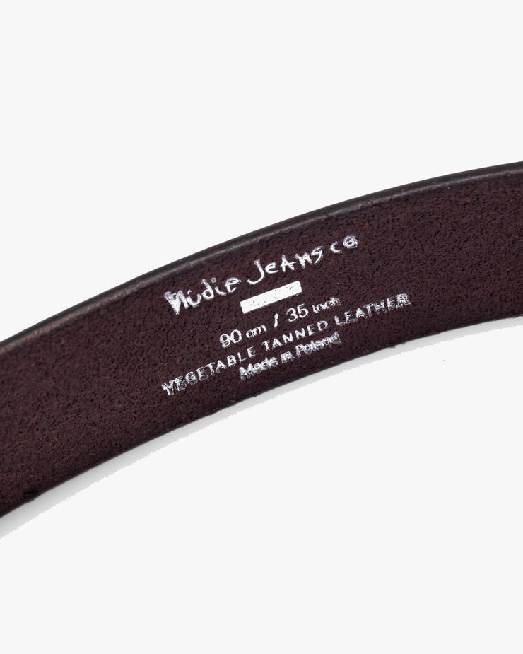 Nudie Jeans Western Silver Belt - Dark Brown