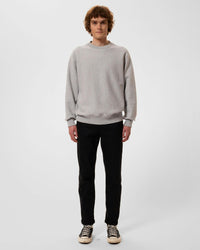 Nudie Jeans Hasse Crew Neck Sweat - Grey Melange | Nudie Jeans Sweaters & Knitwear | JEANSTORE