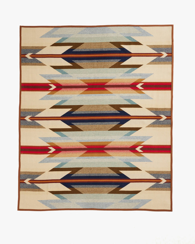 Pendleton Jacquard Unnapped Robe Wool Blanket - Wyeth Trail