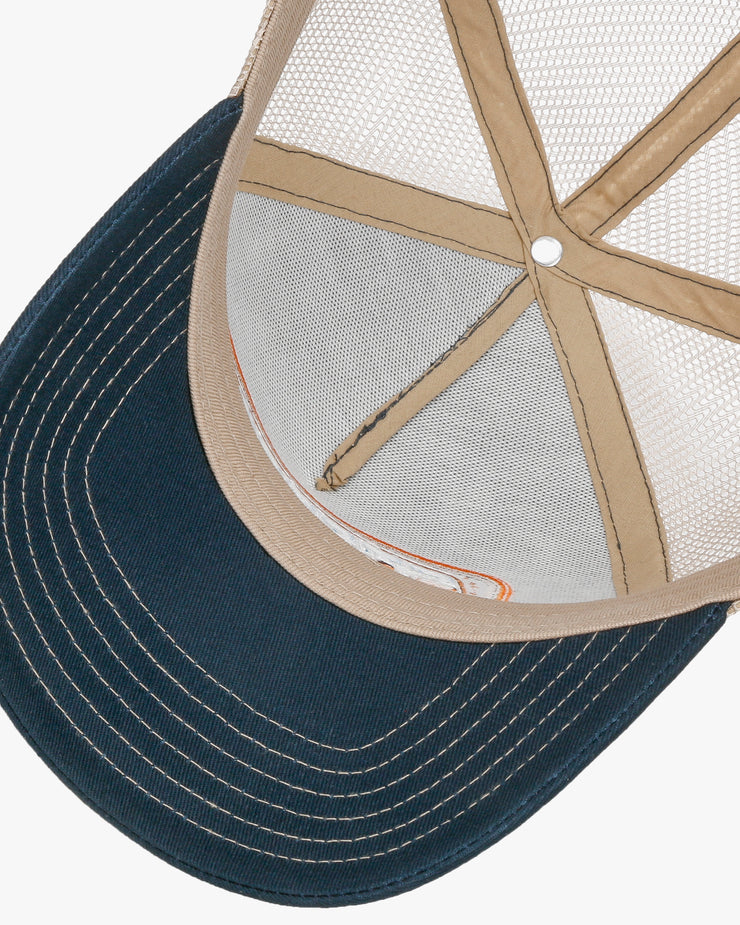 Stetson Chrome Trucker Cap - Dark Denim / Khaki