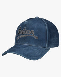 Stetson Denim Leather Trucker Cap - Denim Blue