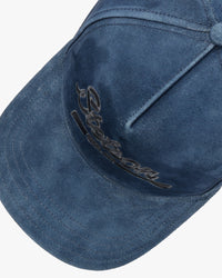 Stetson Denim Leather Trucker Cap - Denim Blue