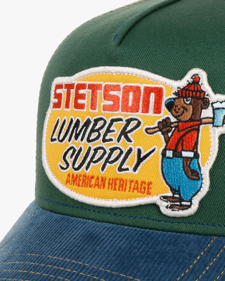 Stetson Lumber Supply Trucker Cap - Denim / Green