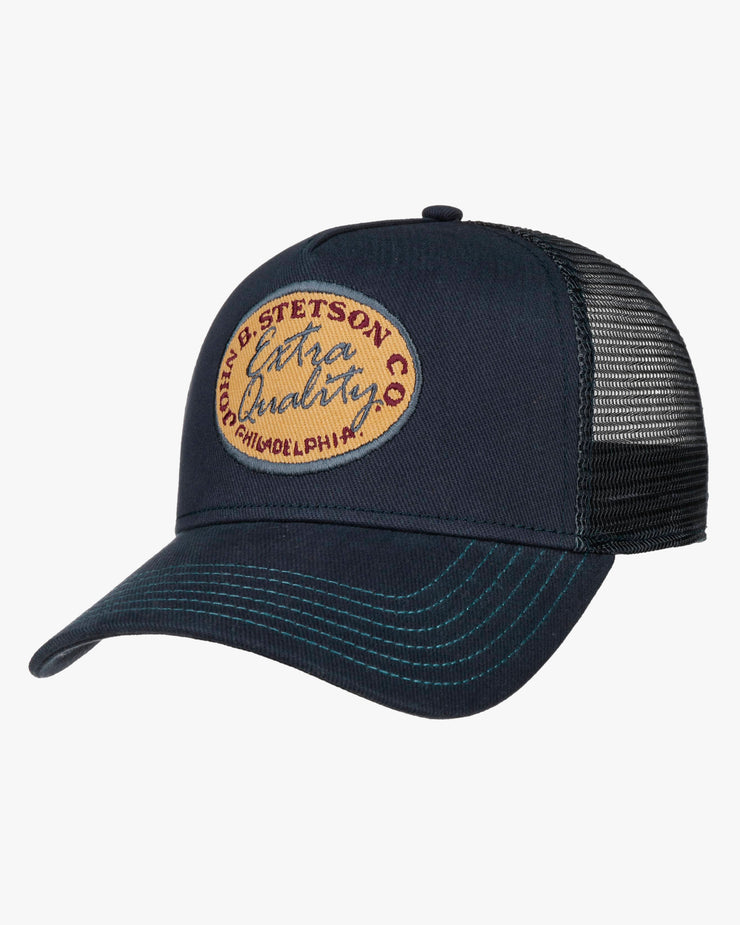 Stetson Vintage Brushed Twill Trucker Cap - Navy