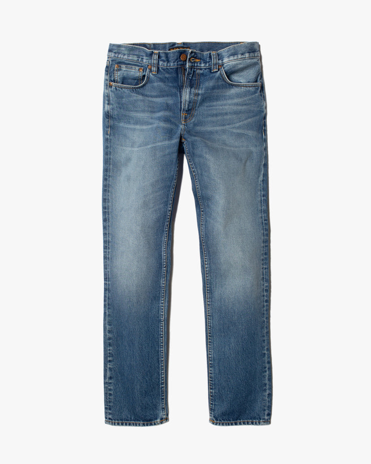 Nudie Gritty Jackson Regular Fit Mens Jeans - Blue Traces