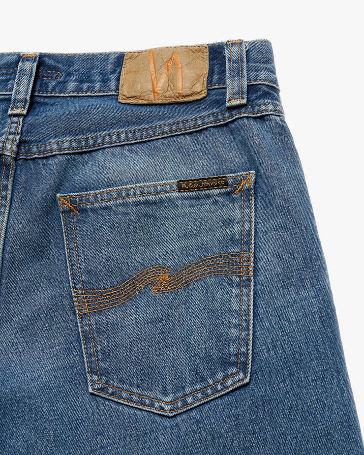 Nudie Gritty Jackson Regular Fit Mens Jeans - Blue Traces