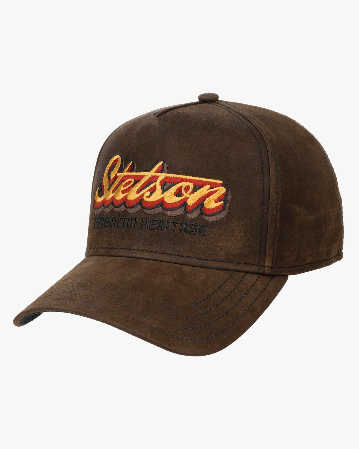 Stetson Oily Goat Suede Trucker Cap - Mud | Stetson Hats | JEANSTORE