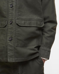 Barbour Heritage Newbirch Oversized Cotton Sateen Overshirt - Forest | Barbour Shirts | Jeanstore