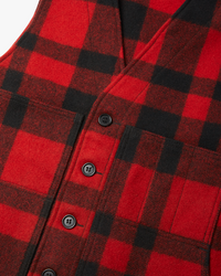 Filson Mackinaw Wool Vest - Red / Black Plaid