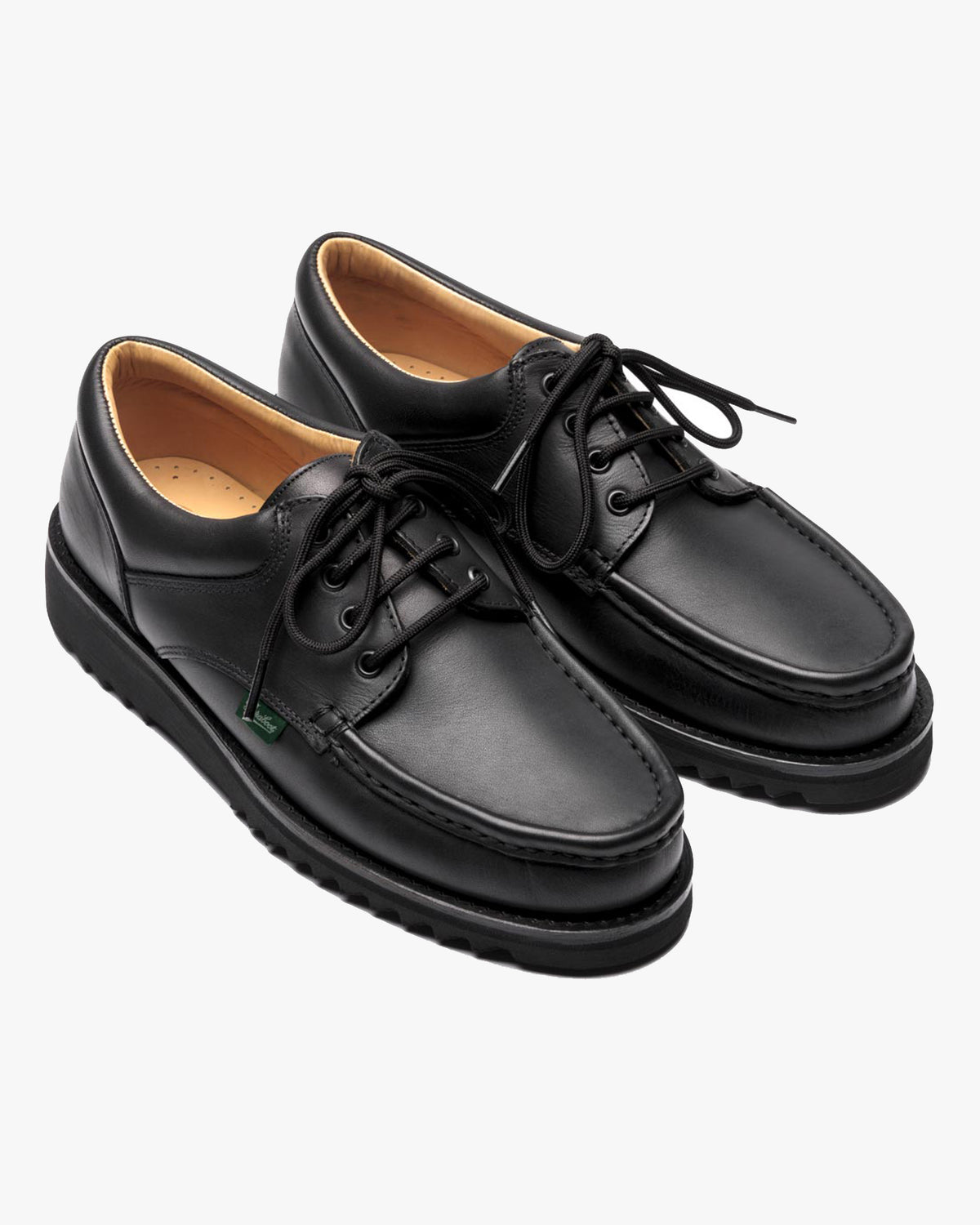 Paraboot Thiers Piped Seam Derby Shoe - Lisse Noir / Sport Noir