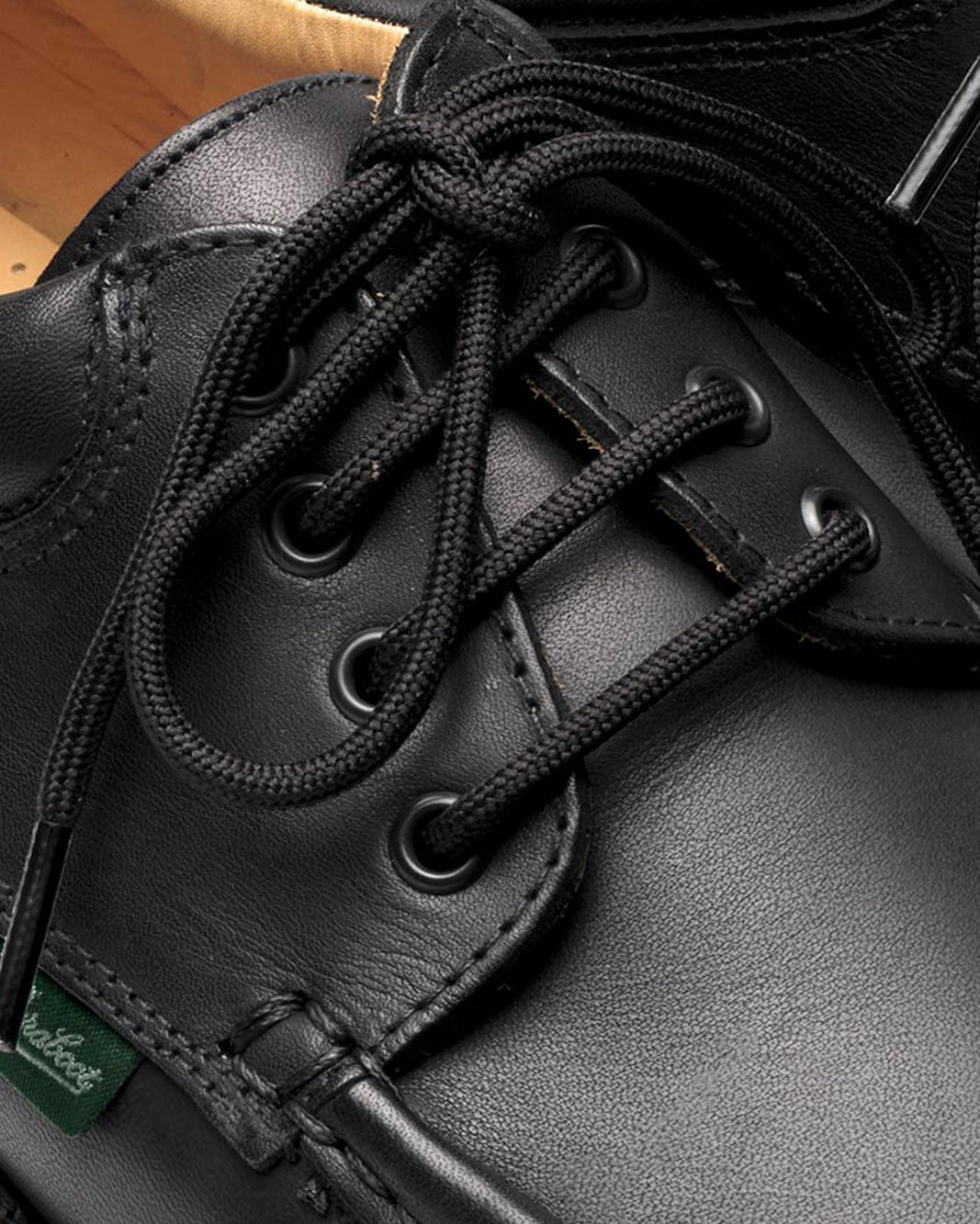 Paraboot Thiers Piped Seam Derby Shoe - Lisse Noir / Sport Noir