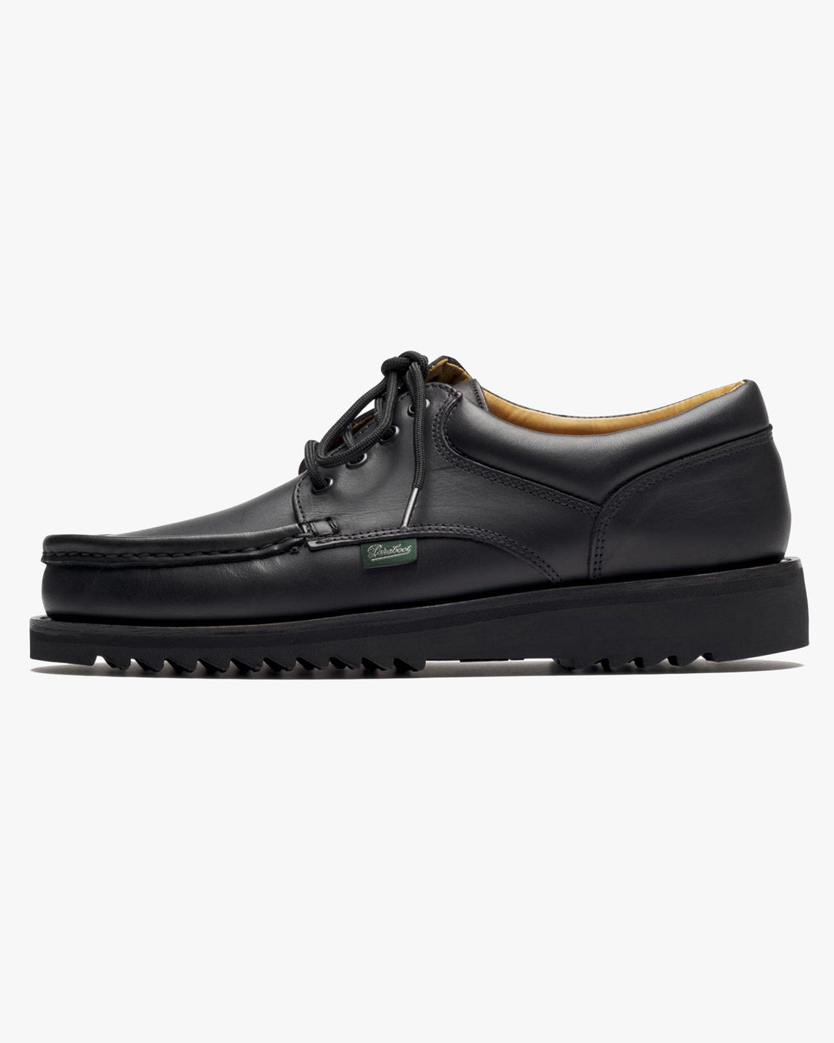 Paraboot Thiers Piped Seam Derby Shoe - Lisse Noir / Sport Noir