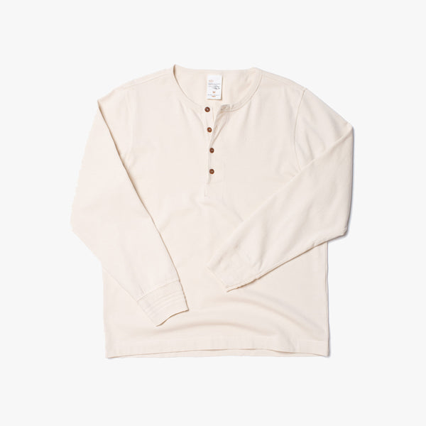 Nudie Jeans L/S Henley - Ecru | Nudie Jeans T Shirts | JEANSTORE