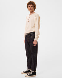 Nudie Jeans L/S Henley - Ecru | Nudie Jeans T Shirts | JEANSTORE