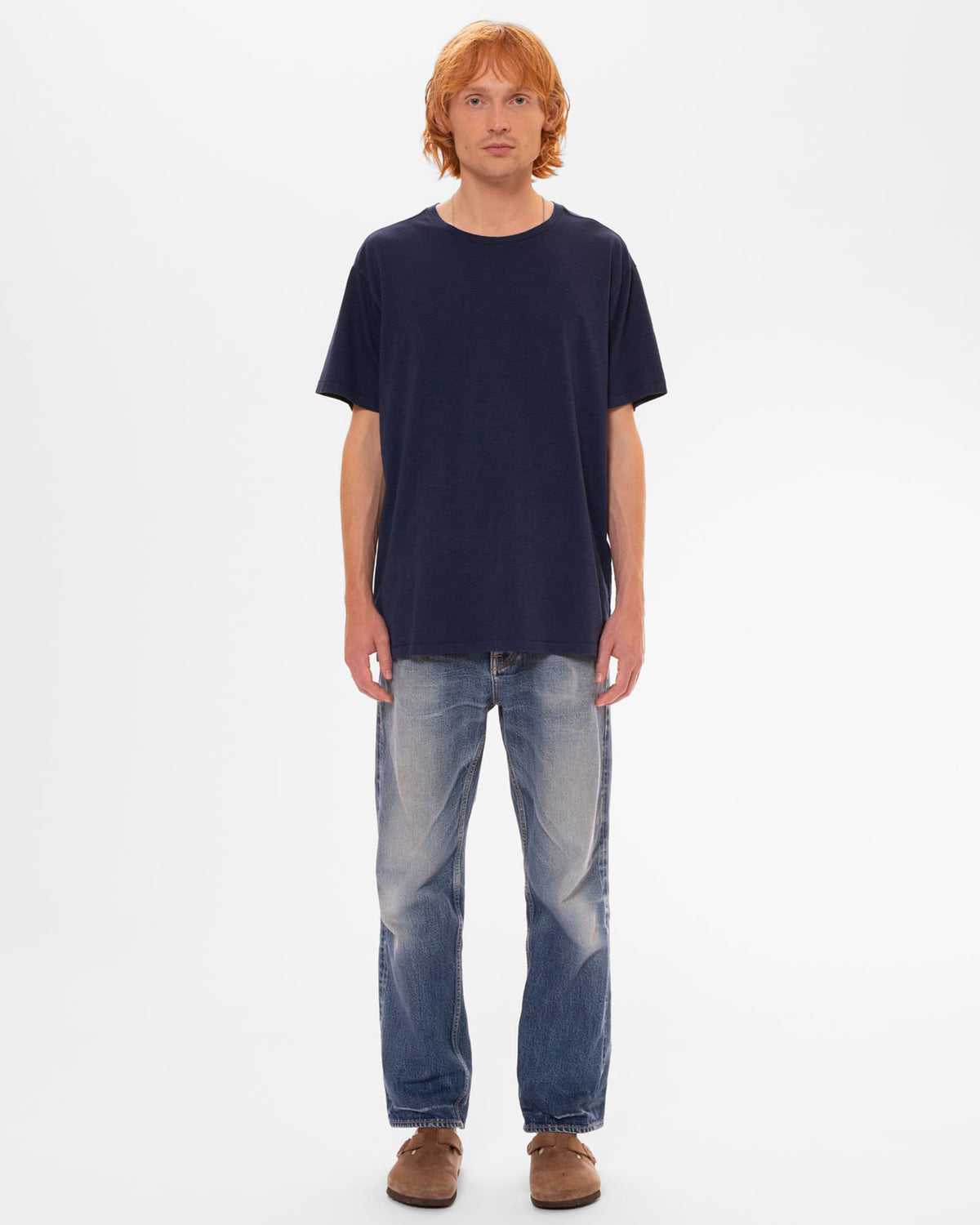 Nudie Jeans Roffe Slub Tee - French Blue