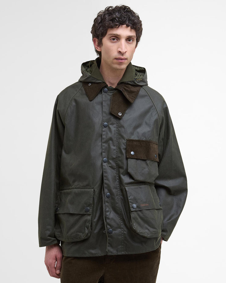 Barbour Heritage Modified Solway Wax Jacket - Olive