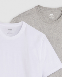 Levi's® Slim 2-Pack Crew Neck Tees - White / Medium Heather Grey | Levi's® T Shirts | JEANSTORE