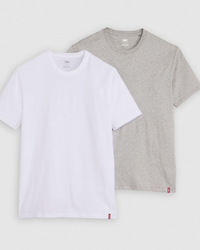 Levi's® Slim 2-Pack Crew Neck Tees - White / Medium Heather Grey | Levi's® T Shirts | JEANSTORE