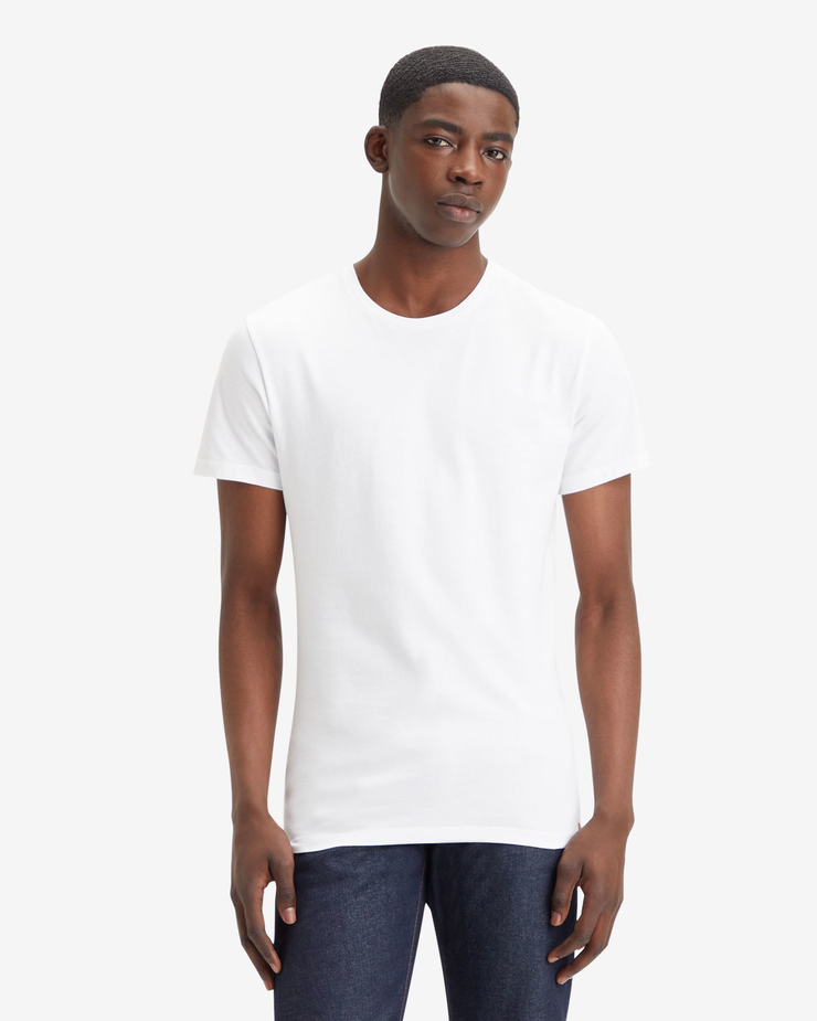 Levi's® Slim 2-Pack Crew Neck Tees - White / Medium Heather Grey | Levi's® T Shirts | JEANSTORE