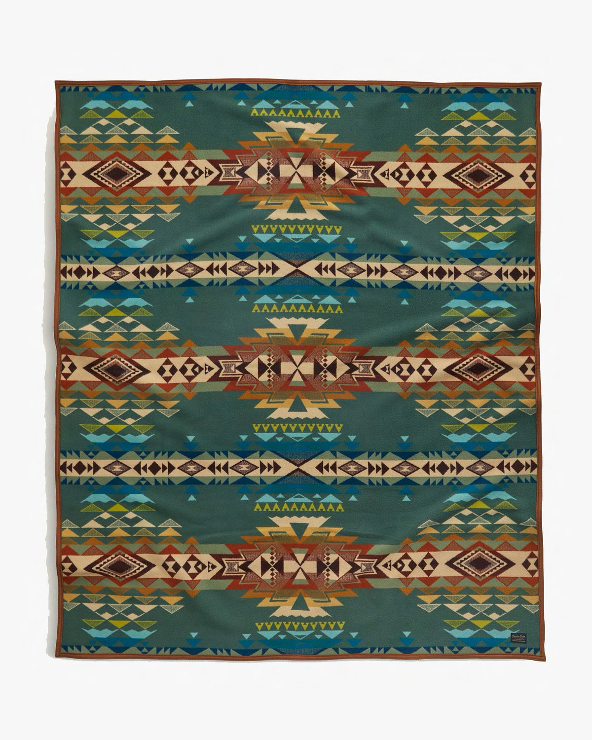 Pendleton Jacquard Unnapped Robe Wool Blanket - Highland Peak Balsam