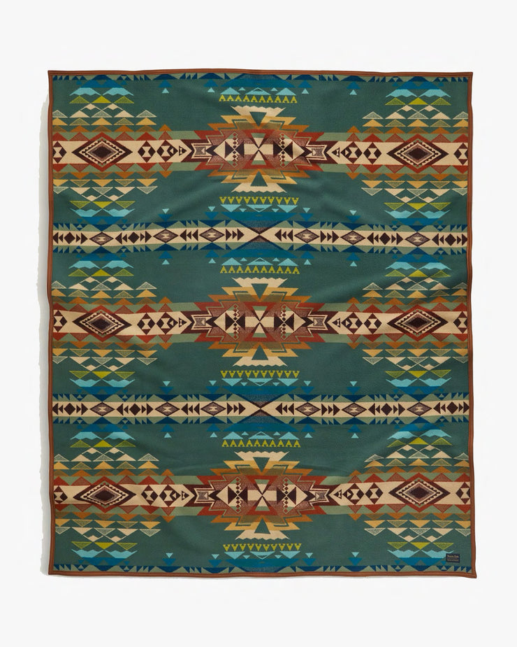 Pendleton Jacquard Unnapped Robe Wool Blanket - Highland Peak Balsam