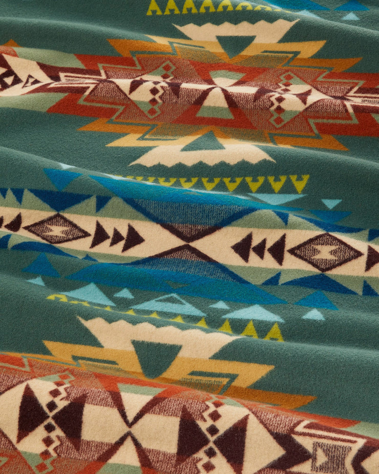 Pendleton Jacquard Unnapped Robe Wool Blanket - Highland Peak Balsam ...