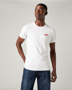 Levi's® 2-Pack Housemark Logo Crew Neck Tees - White / Mid Tone Grey Heather