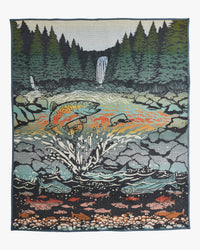 Pendleton Jacquard Napped Robe Wool Blanket - Salmon Falls | Pendleton Lifestyle | JEANSTORE