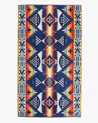 Pendleton Oversized Jacquard Spa Towel - Nehalem Navy