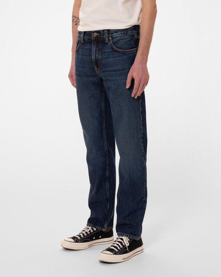 Nudie Gritty Jackson Regular Fit Mens Jeans Blue Soil