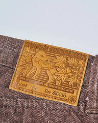 Samurai Jeans S0150BRX Regular Straight 15oz Selvedge Mens Jeans - Kanoko Brown